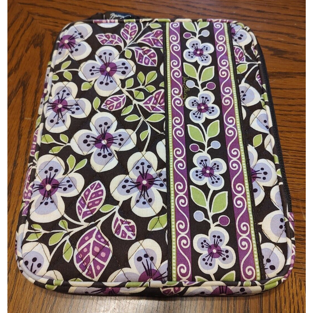 Vera Bradley Fabric Soft Tablet Case /‎ Cover Zipper Bag 8" X 10" Muti EUC